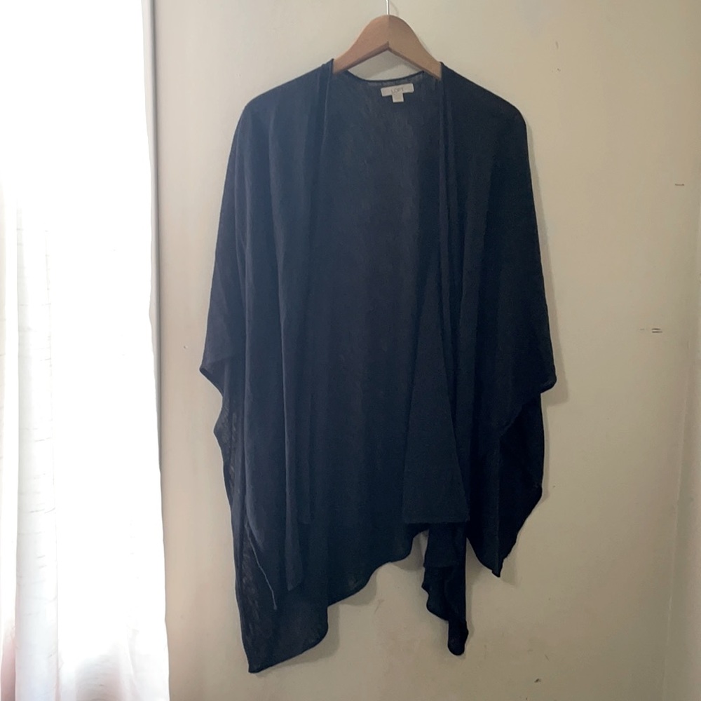 Loft Navy Blue Cape Cardigan